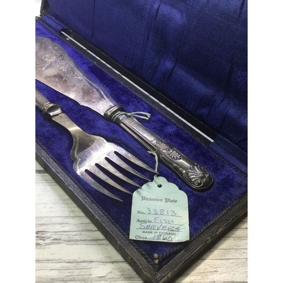 1800’s SHEFFIELD SILVERPLATE Serving Set - Picture 3 of 8